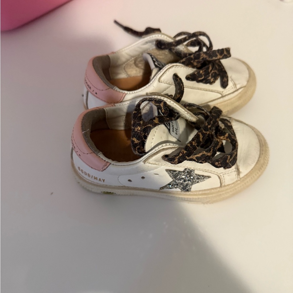 Golden Goose Kids Sneakers with Pink and Leopard Accents